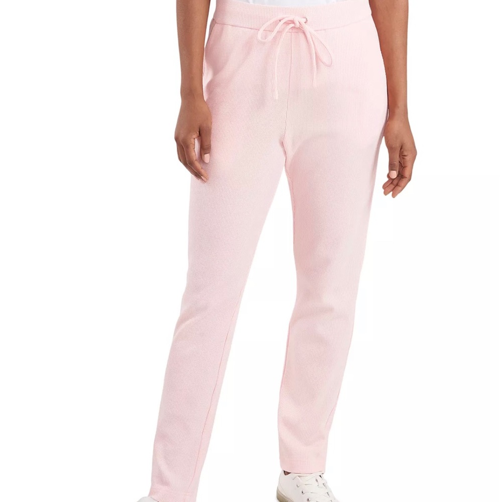 Cole Waffle-Knit Drawstring-Waist Pants